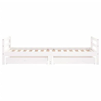 Kinderbett mit Schubladen Massivholz Kiefer 70x140cm-90x200cm - Yekta