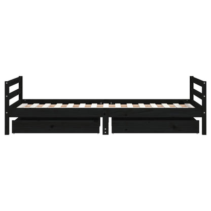 Kinderbett mit Schubladen Massivholz Kiefer 70x140cm-90x200cm - Yekta
