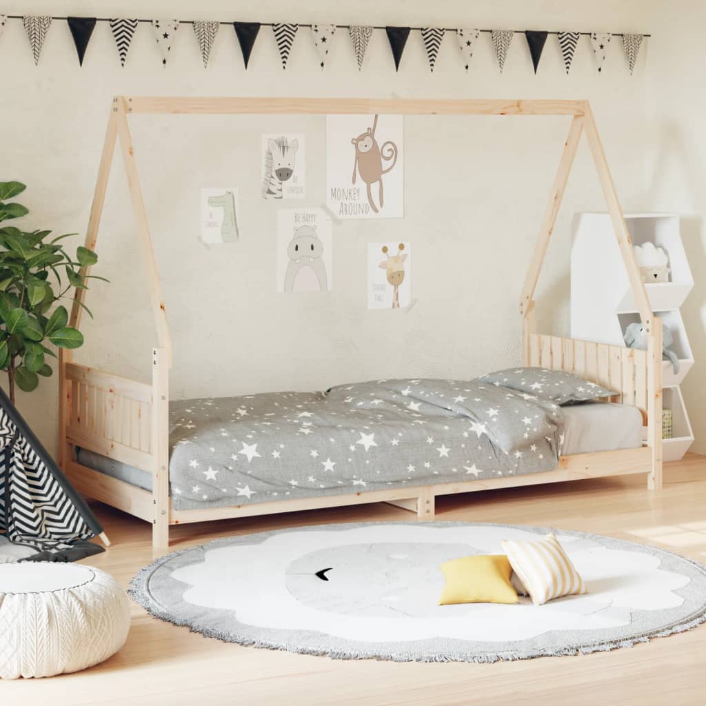 Kinderbett Massivholz Kiefer mit Gitter und in verschiedenen Auslegungen - Yekta