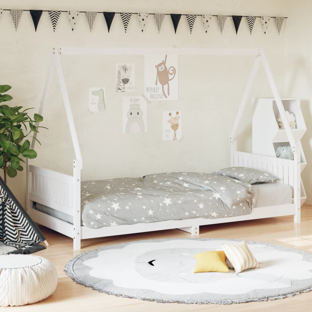 Kinderbett Massivholz Kiefer mit Gitter und in verschiedenen Auslegungen - Yekta