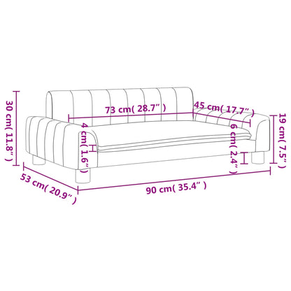 Kindersofa 70x45x30 cm & 90x53x30 cm Kunstleder - Yekta
