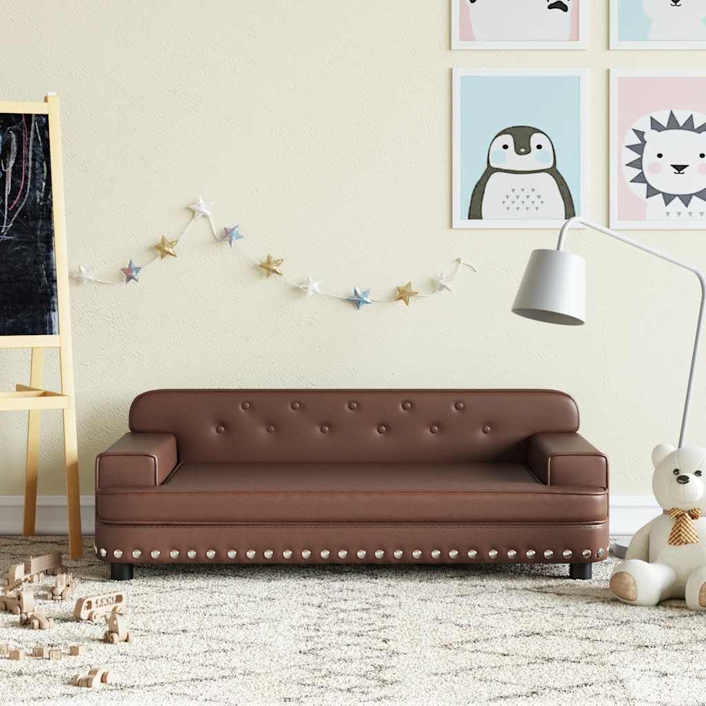 Kindersofa Kunstleder in verschiedenen Größen und Farben - Yekta