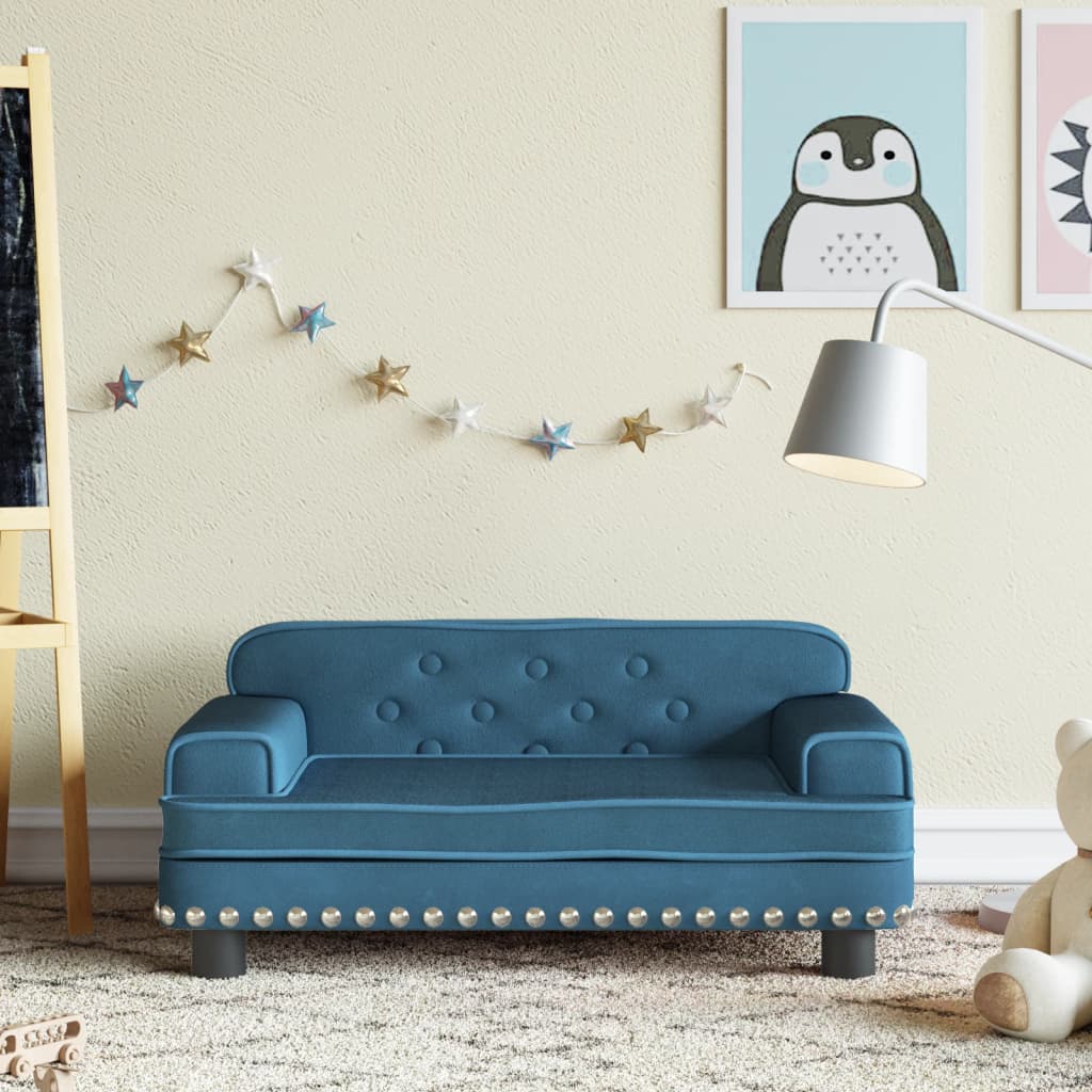 Kindersofa Samt und Stoff in verschiedenen Größen und Farben