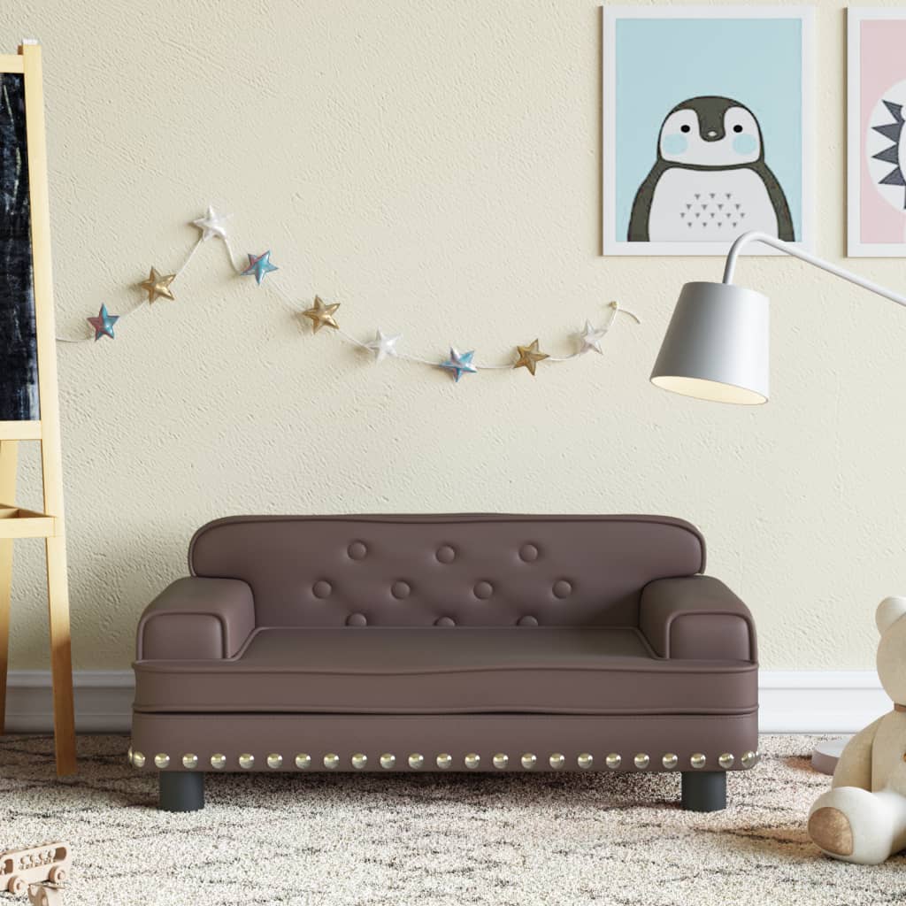 Kindersofa Kunstleder in verschiedenen Größen und Farben - Yekta