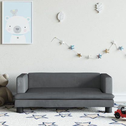 Kindersofa Samt 60x40x30 cm und 80x45x30 cm - Yekta
