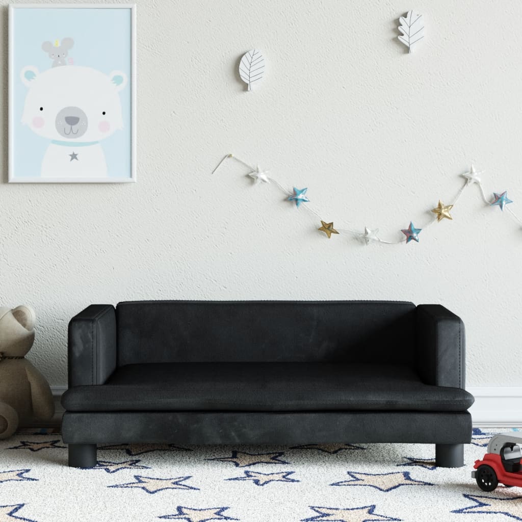Kindersofa Samt 60x40x30 cm und 80x45x30 cm - Yekta