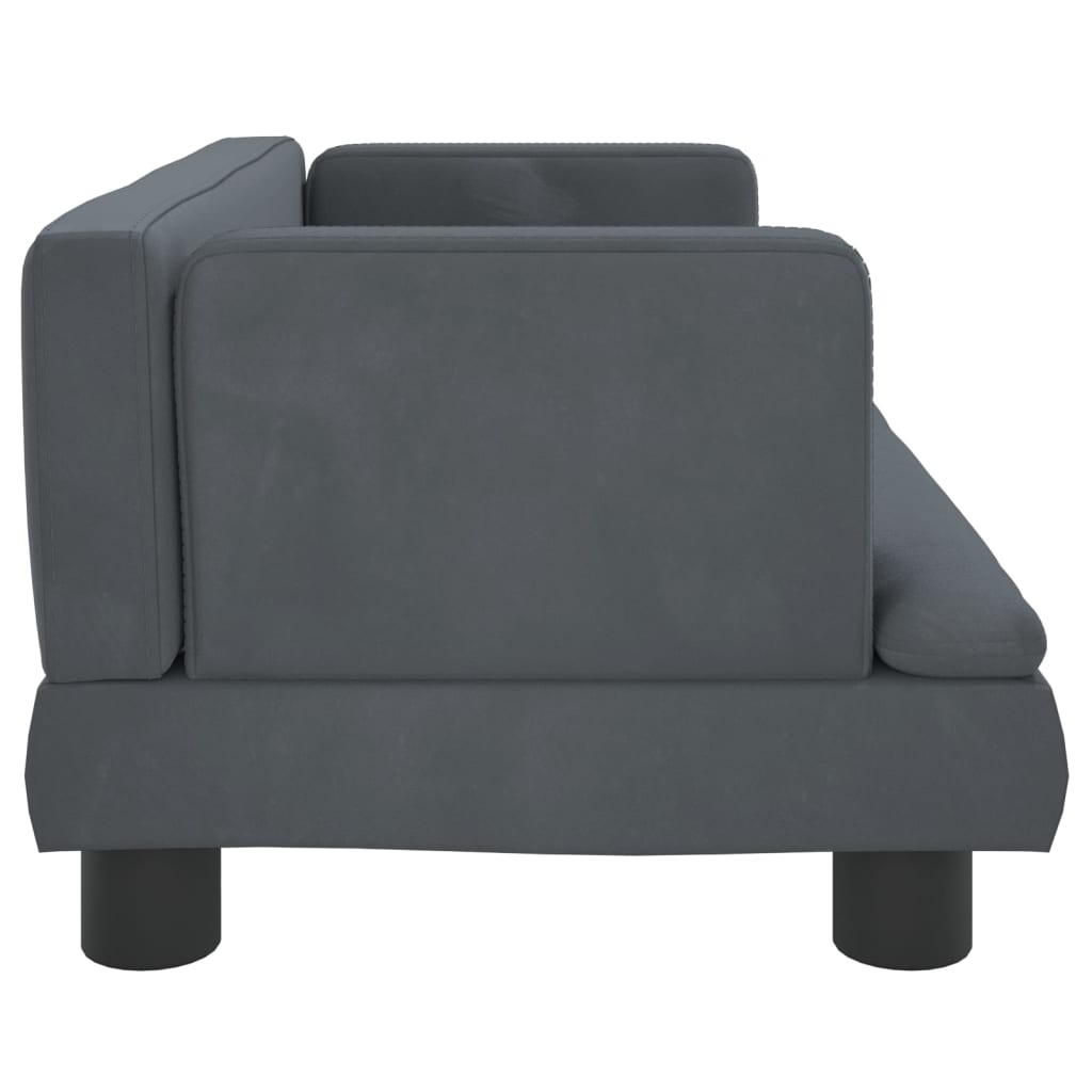 Kindersofa Samt 60x40x30 cm und 80x45x30 cm - Yekta