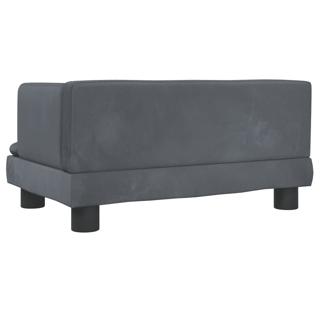 Kindersofa Samt 60x40x30 cm und 80x45x30 cm - Yekta