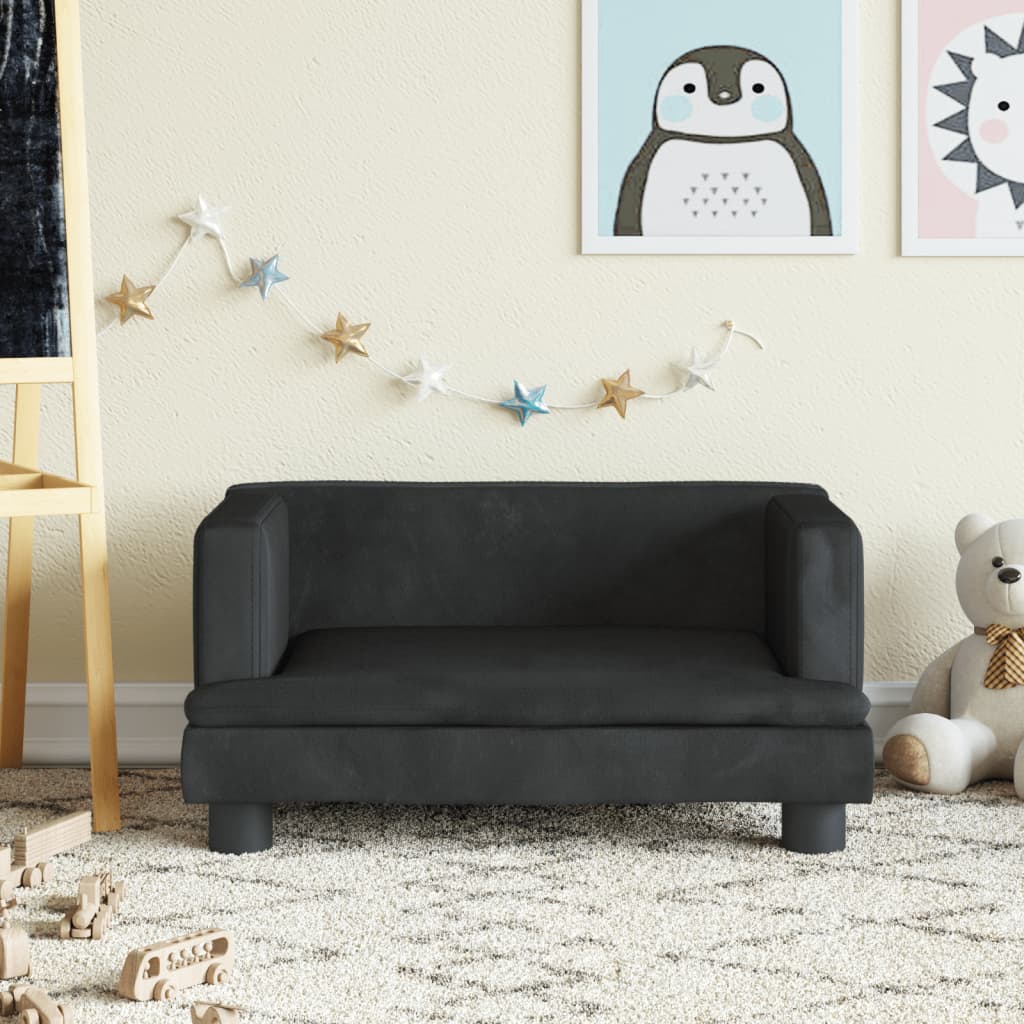 Kindersofa Samt 60x40x30 cm und 80x45x30 cm - Yekta