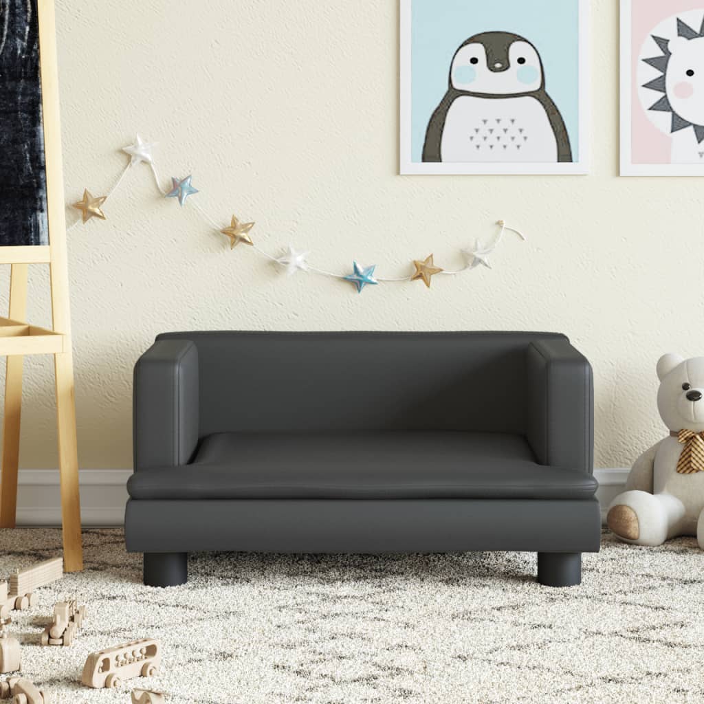Kindersofa Kunstleder 60x40x30 cm und 80x45x30 cm - Yekta