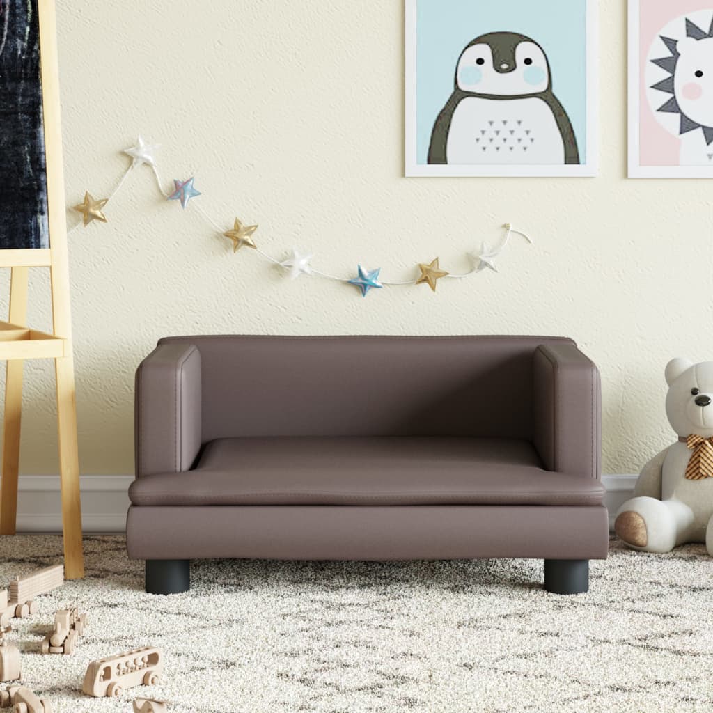Kindersofa Kunstleder 60x40x30 cm und 80x45x30 cm - Yekta