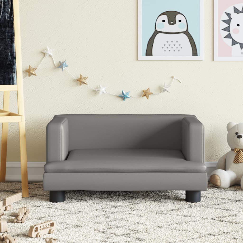 Kindersofa Kunstleder 60x40x30 cm und 80x45x30 cm - Yekta