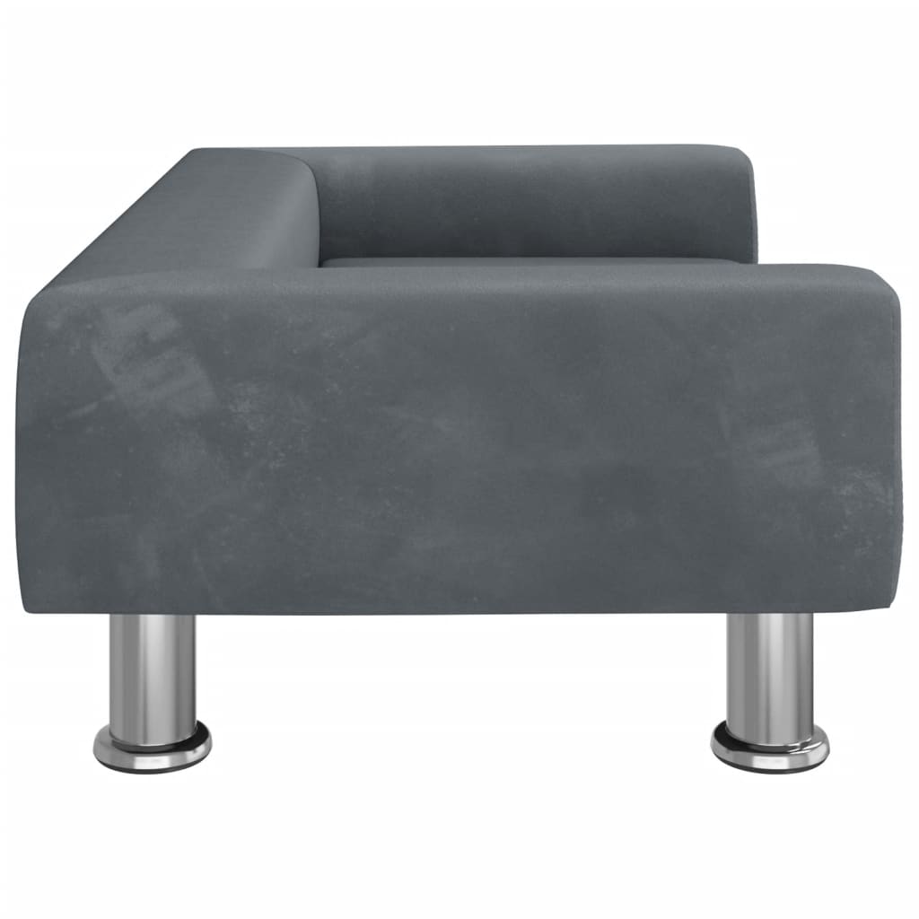 Kindersofa Samt 50x40x26,5 cm und 70x45x26,5 cm in verschiedenen Farben - Yekta