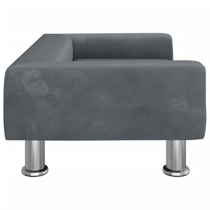 Kindersofa Samt 50x40x26,5 cm und 70x45x26,5 cm in verschiedenen Farben - Yekta