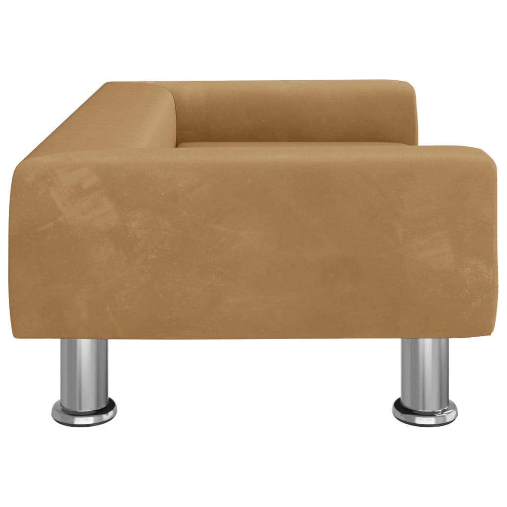Kindersofa Samt 50x40x26,5 cm und 70x45x26,5 cm in verschiedenen Farben - Yekta