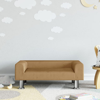 Kindersofa Samt 50x40x26,5 cm und 70x45x26,5 cm in verschiedenen Farben - Yekta