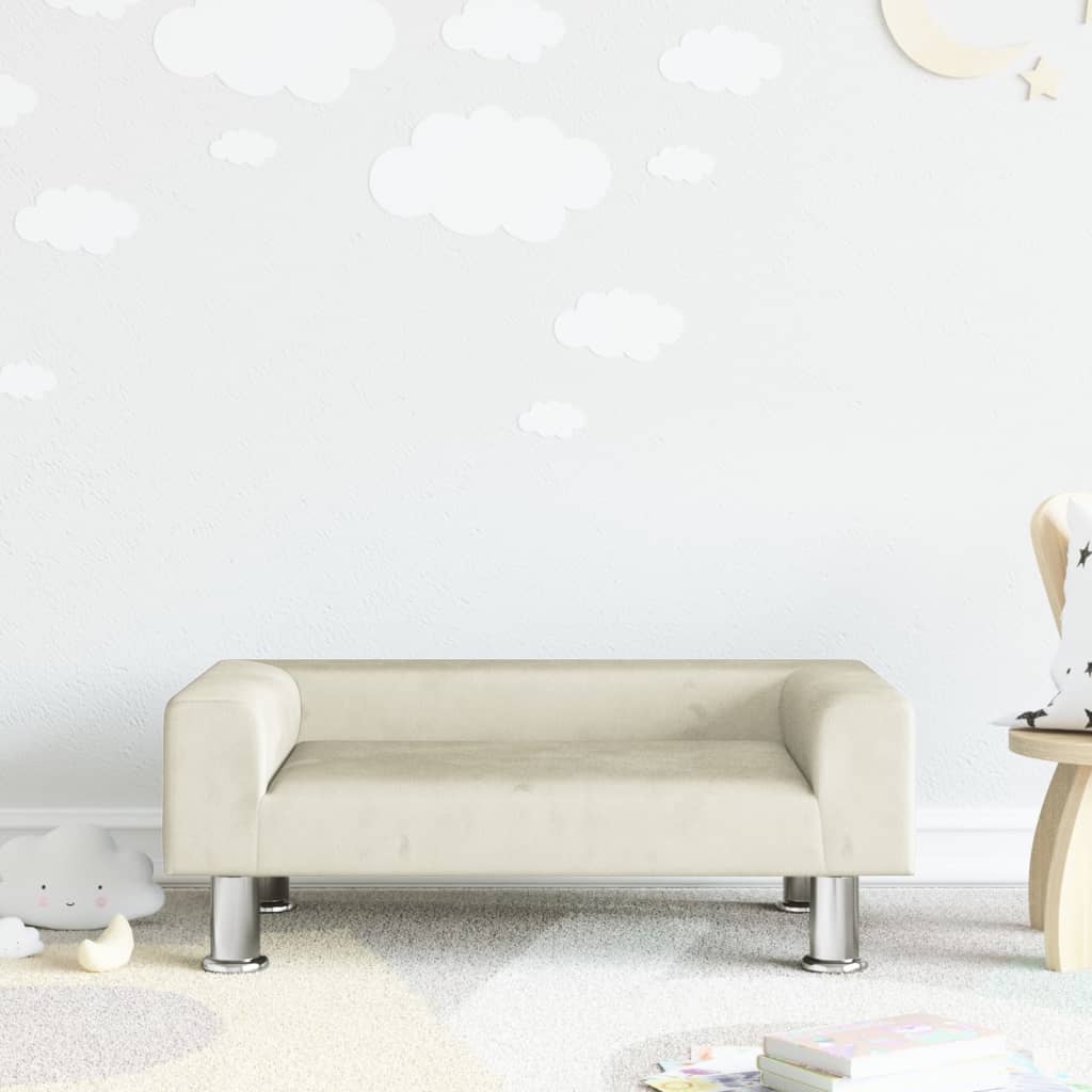 Kindersofa Samt 50x40x26,5 cm und 70x45x26,5 cm in verschiedenen Farben - Yekta