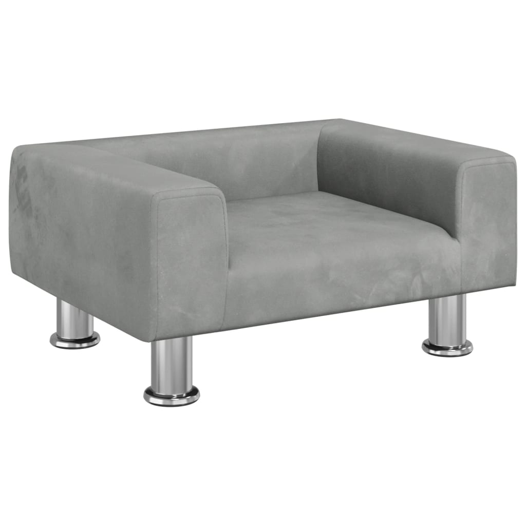 Kindersofa Samt 50x40x26,5 cm und 70x45x26,5 cm in verschiedenen Farben - Yekta