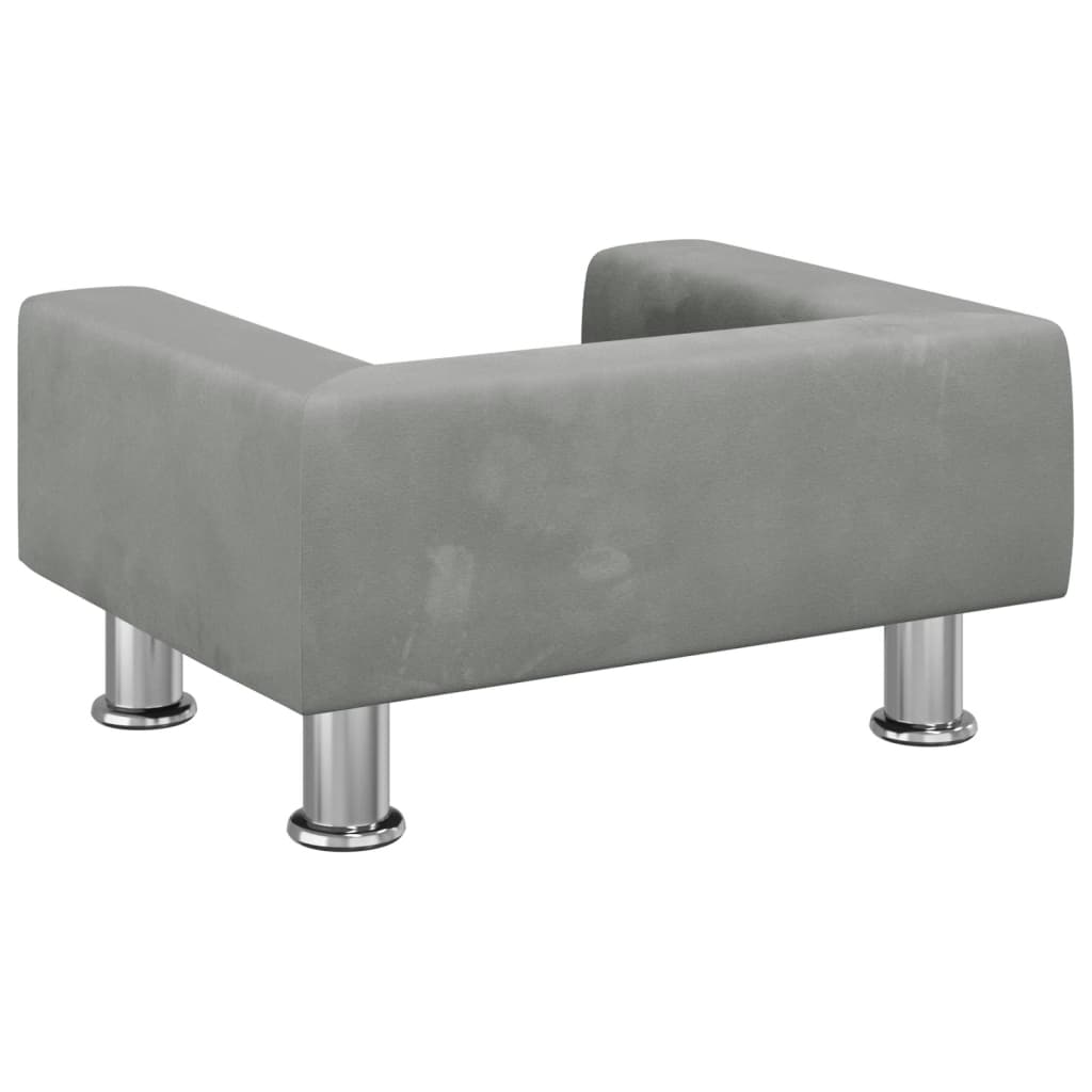 Kindersofa Samt 50x40x26,5 cm und 70x45x26,5 cm in verschiedenen Farben - Yekta