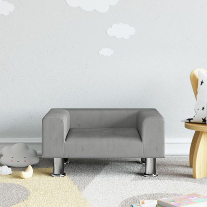 Kindersofa Samt 50x40x26,5 cm und 70x45x26,5 cm in verschiedenen Farben - Yekta