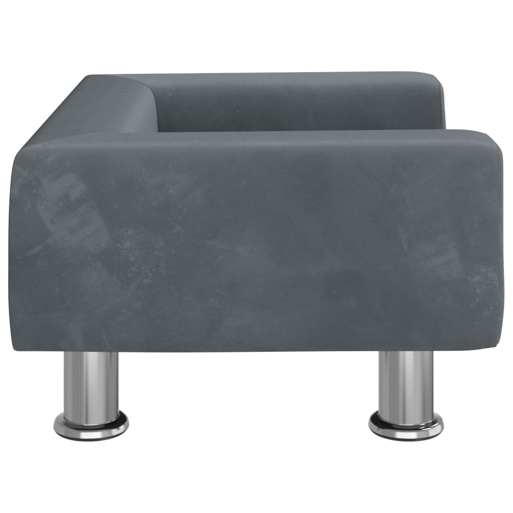 Kindersofa Samt 50x40x26,5 cm und 70x45x26,5 cm in verschiedenen Farben - Yekta