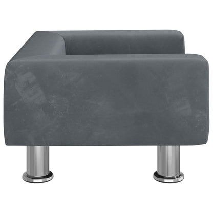 Kindersofa Samt 50x40x26,5 cm und 70x45x26,5 cm in verschiedenen Farben - Yekta