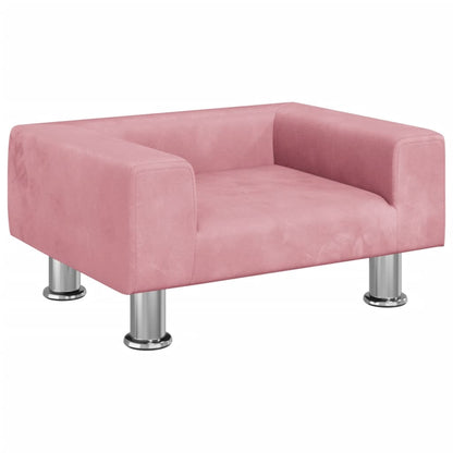 Kindersofa Samt 50x40x26,5 cm und 70x45x26,5 cm in verschiedenen Farben - Yekta