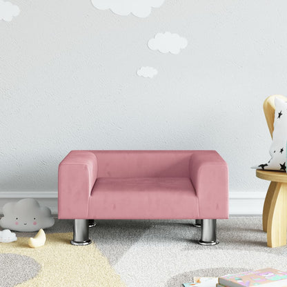 Kindersofa Samt 50x40x26,5 cm und 70x45x26,5 cm in verschiedenen Farben - Yekta
