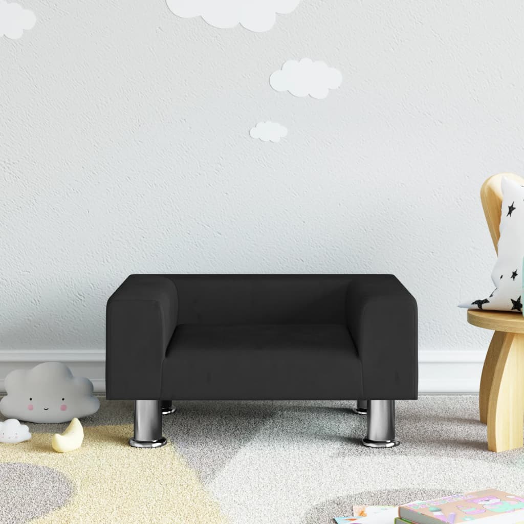Kindersofa Samt 50x40x26,5 cm und 70x45x26,5 cm in verschiedenen Farben - Yekta