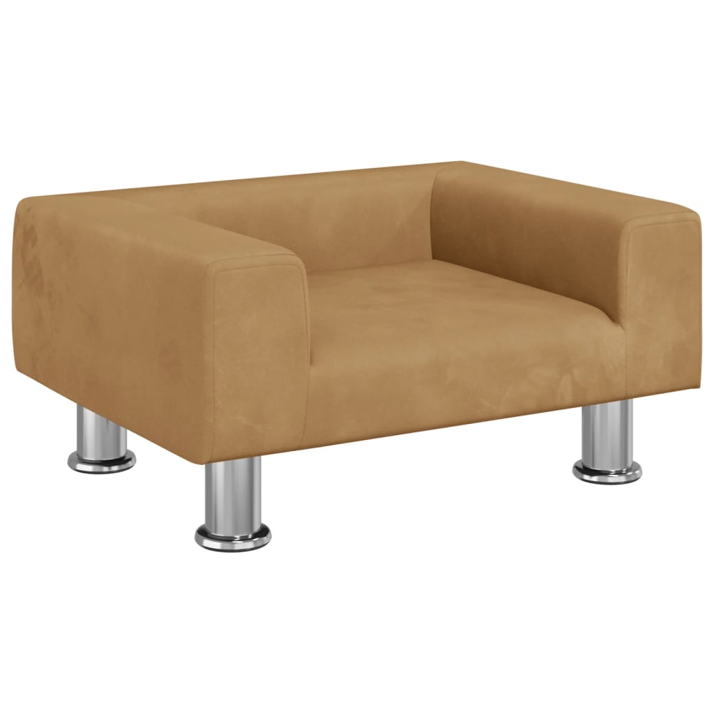 Kindersofa Samt 50x40x26,5 cm und 70x45x26,5 cm in verschiedenen Farben - Yekta