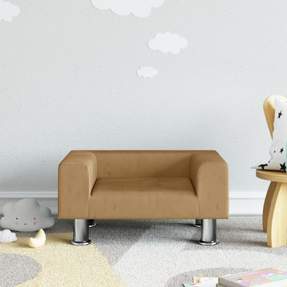 Kindersofa Samt 50x40x26,5 cm und 70x45x26,5 cm in verschiedenen Farben - Yekta