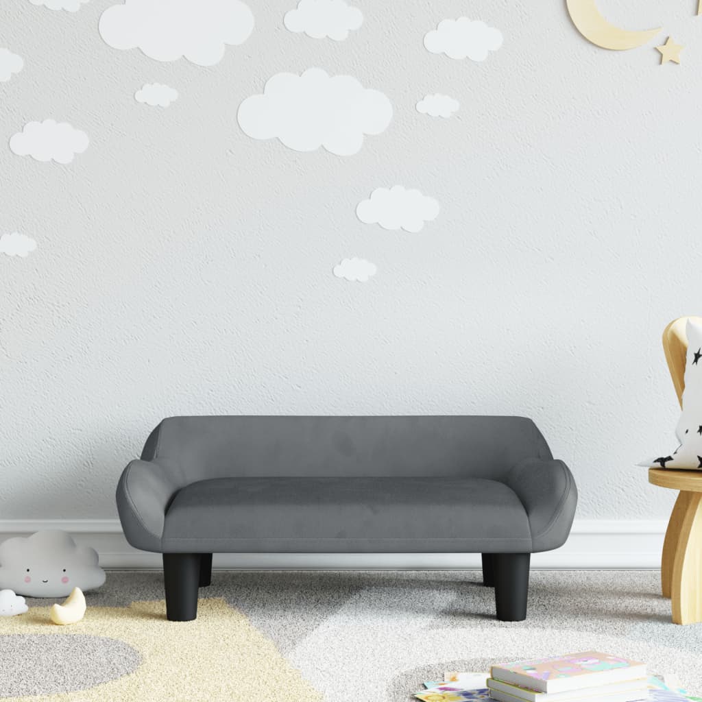 Kindersofa 70x40x24 cm Samt - Yekta