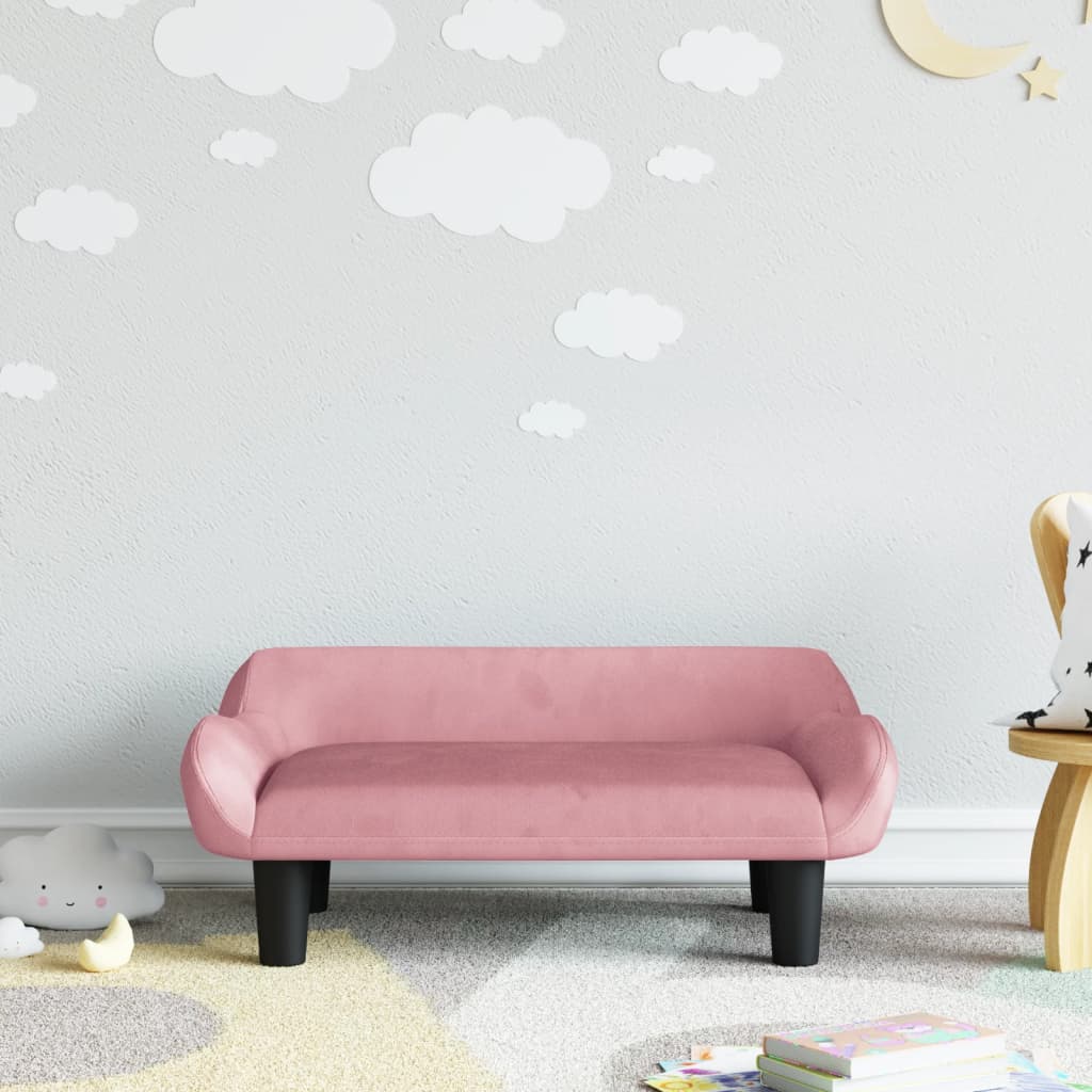 Kindersofa 70x40x24 cm Samt - Yekta