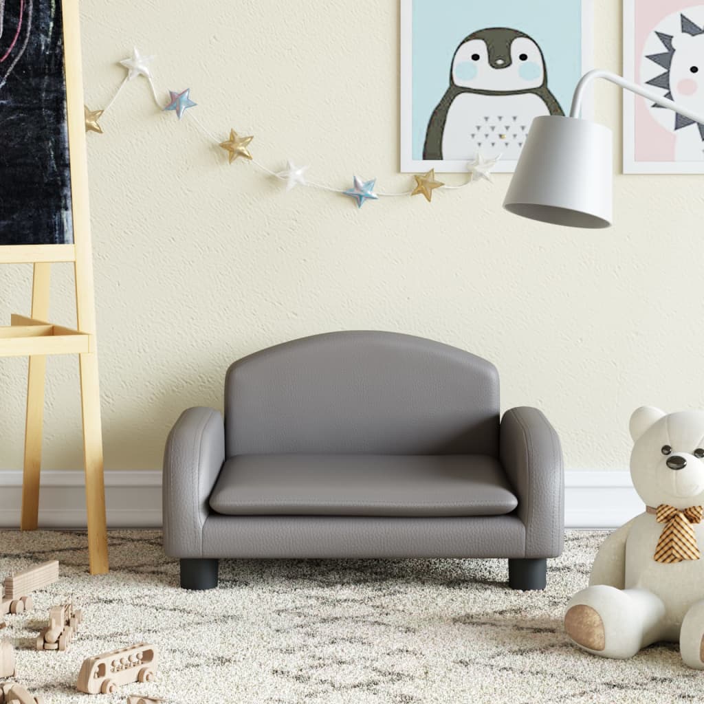 Kindersofa Kunstleder 50x40x30 cm und 70x45x30 cm in verschiedenen Farben - Yekta