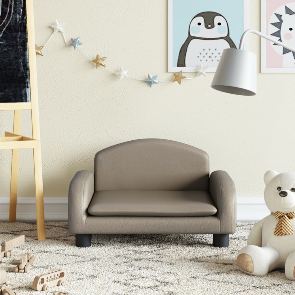 Kindersofa Kunstleder 50x40x30 cm und 70x45x30 cm in verschiedenen Farben - Yekta