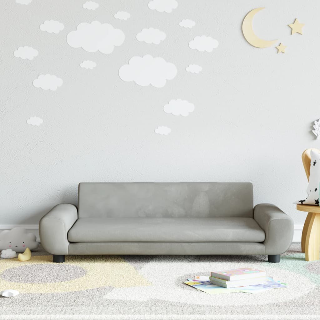 Kindersofa Samt 100x54x33 cm und 70x45x33 cm - Verschiedene Farben verfügbar - Yekta