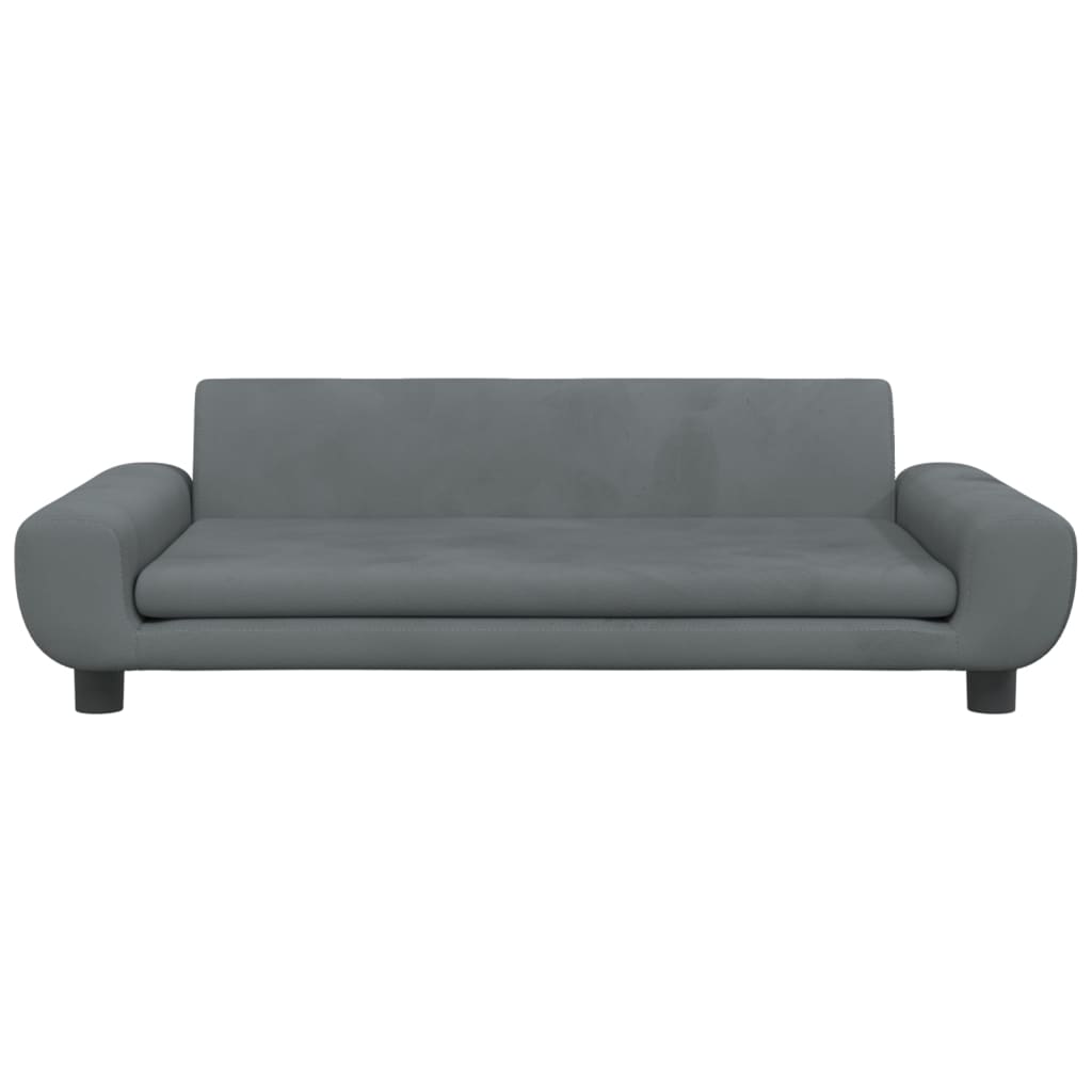 Kindersofa Samt 100x54x33 cm und 70x45x33 cm - Verschiedene Farben verfügbar - Yekta