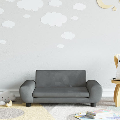 Kindersofa Samt 100x54x33 cm und 70x45x33 cm - Verschiedene Farben verfügbar - Yekta