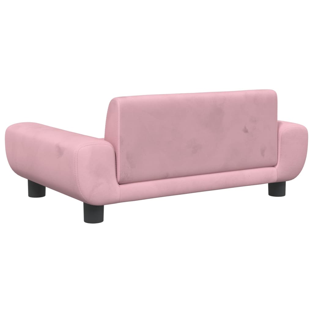 Kindersofa Samt 100x54x33 cm und 70x45x33 cm - Verschiedene Farben verfügbar - Yekta