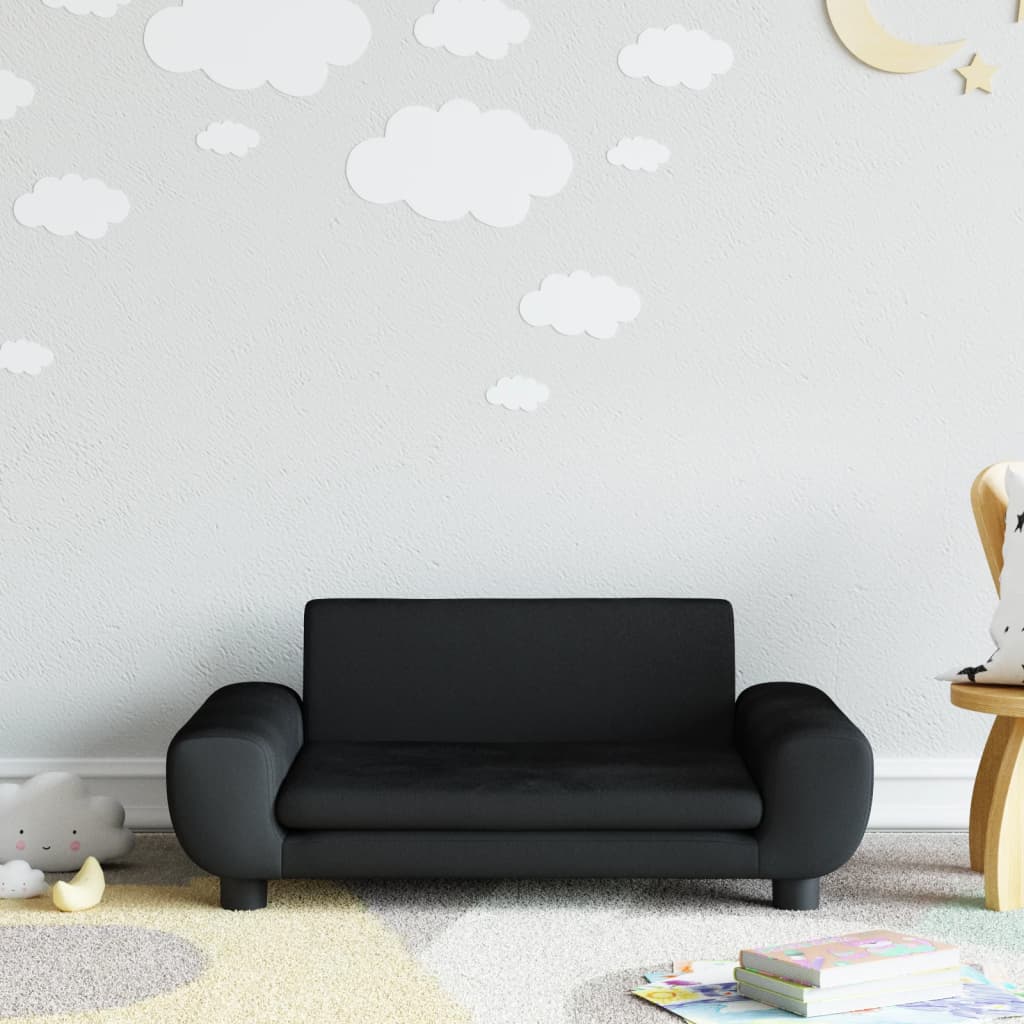 Kindersofa Samt 100x54x33 cm und 70x45x33 cm - Verschiedene Farben verfügbar - Yekta