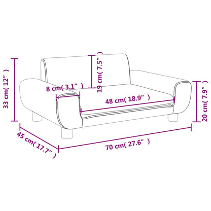 Kindersofa Samt 100x54x33 cm und 70x45x33 cm - Verschiedene Farben verfügbar - Yekta