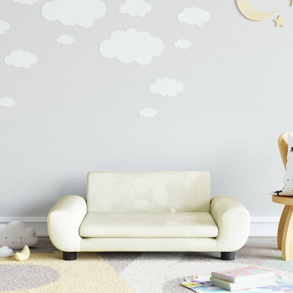 Kindersofa Samt 100x54x33 cm und 70x45x33 cm - Verschiedene Farben verfügbar - Yekta