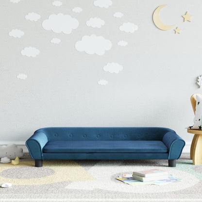 Kindersofa Samt 100x50x26 cm und 70x45x26 cm in verschiedenen Farben - Yekta