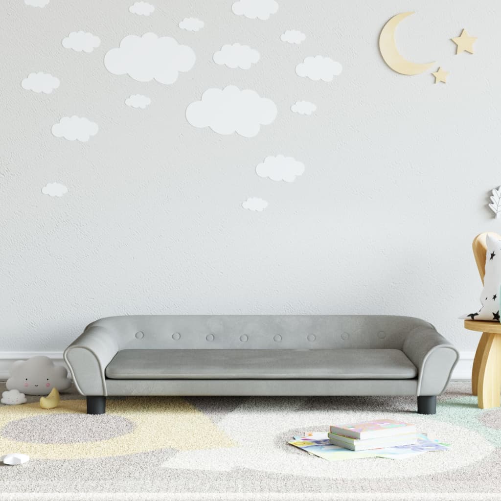 Kindersofa Samt 100x50x26 cm und 70x45x26 cm in verschiedenen Farben - Yekta