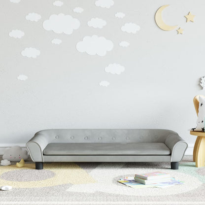 Kindersofa Samt 100x50x26 cm und 70x45x26 cm in verschiedenen Farben - Yekta
