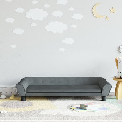 Kindersofa Samt 100x50x26 cm und 70x45x26 cm in verschiedenen Farben - Yekta