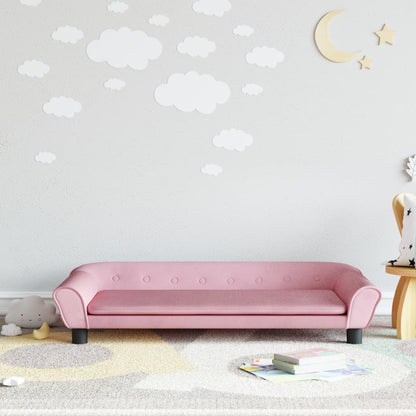 Kindersofa Samt 100x50x26 cm und 70x45x26 cm in verschiedenen Farben - Yekta