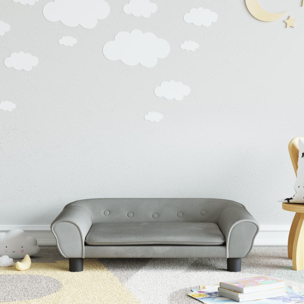 Kindersofa Samt 100x50x26 cm und 70x45x26 cm in verschiedenen Farben - Yekta