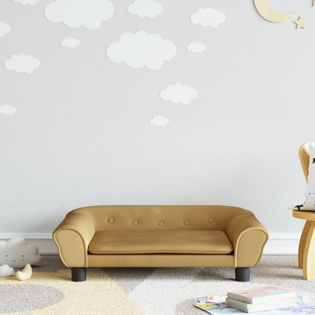 Kindersofa Samt 100x50x26 cm und 70x45x26 cm in verschiedenen Farben - Yekta