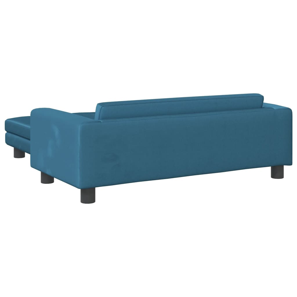 Kindersofa mit Hocker 100x50x30 cm Samt - Yekta